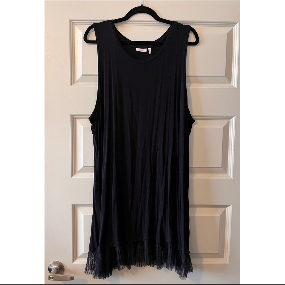 Plus size black tank